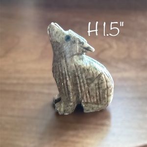 Carved Stone Coyote, Soapstone Totem Animal, Spirit Animal Gift
